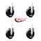 Service Caster 5 Inch Phenolic Wheel Swivel 7/8 Inch Square Stem Caster Set SCC-SQ20S514-PHS-78-4 - alternate 3